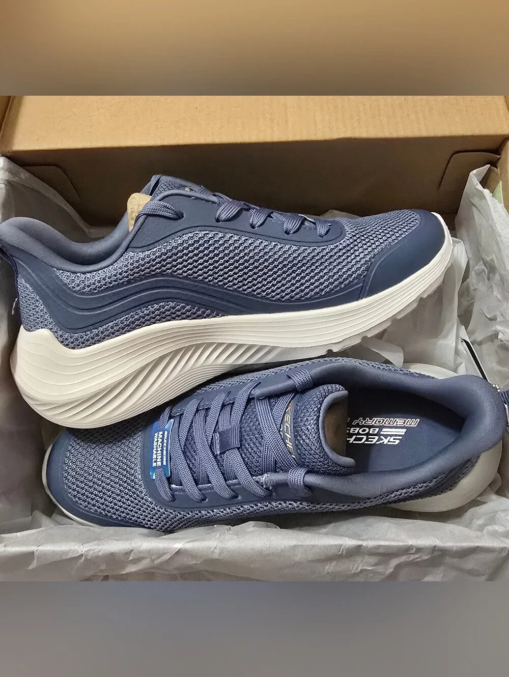Skechers Blue Slip-On Sneakers - Women's 6